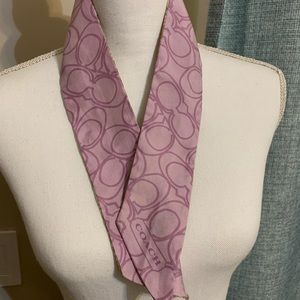 Coach Purple Silk Purse Scarf